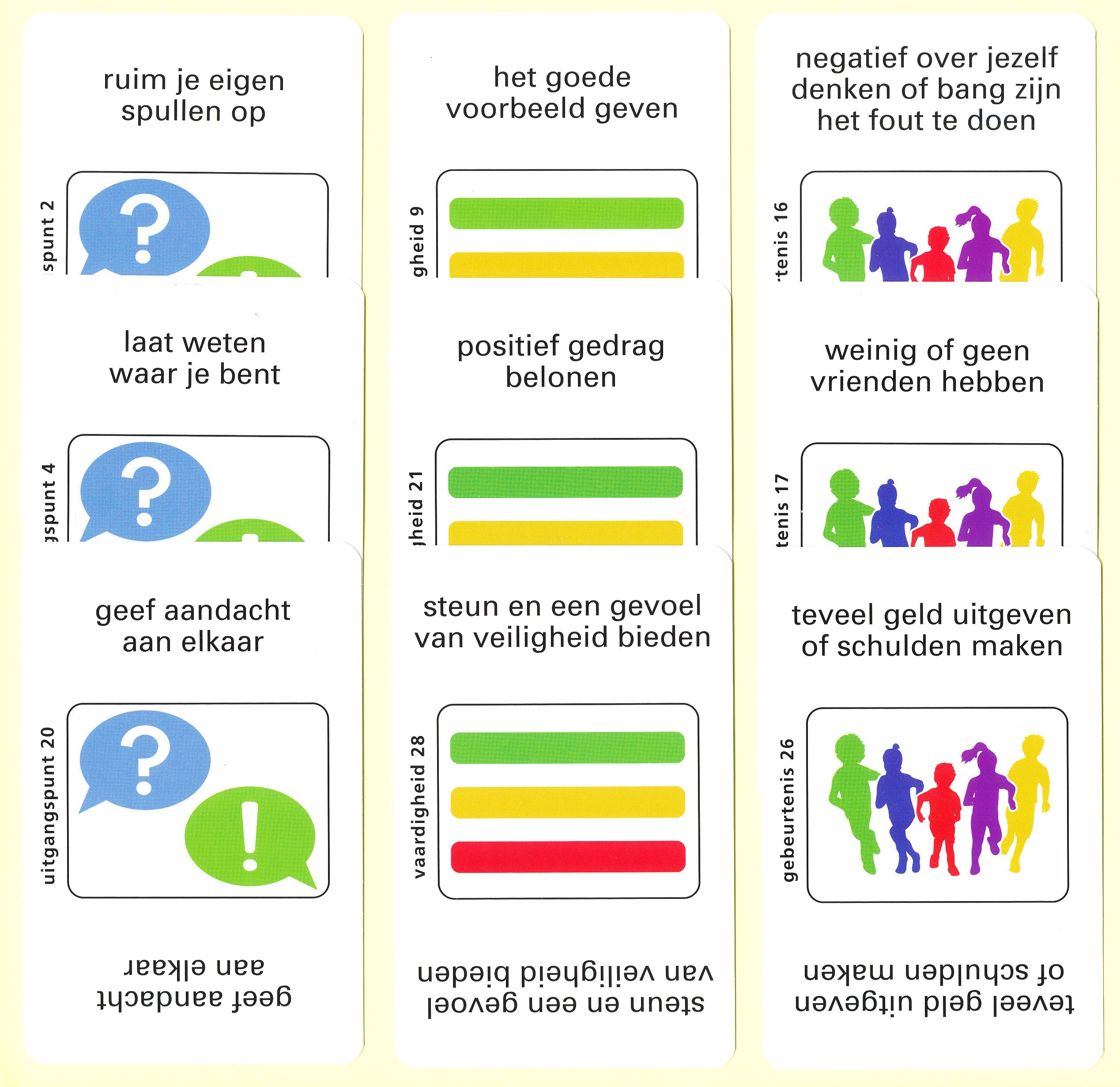 Kaarten Opvoedingsspel 2019